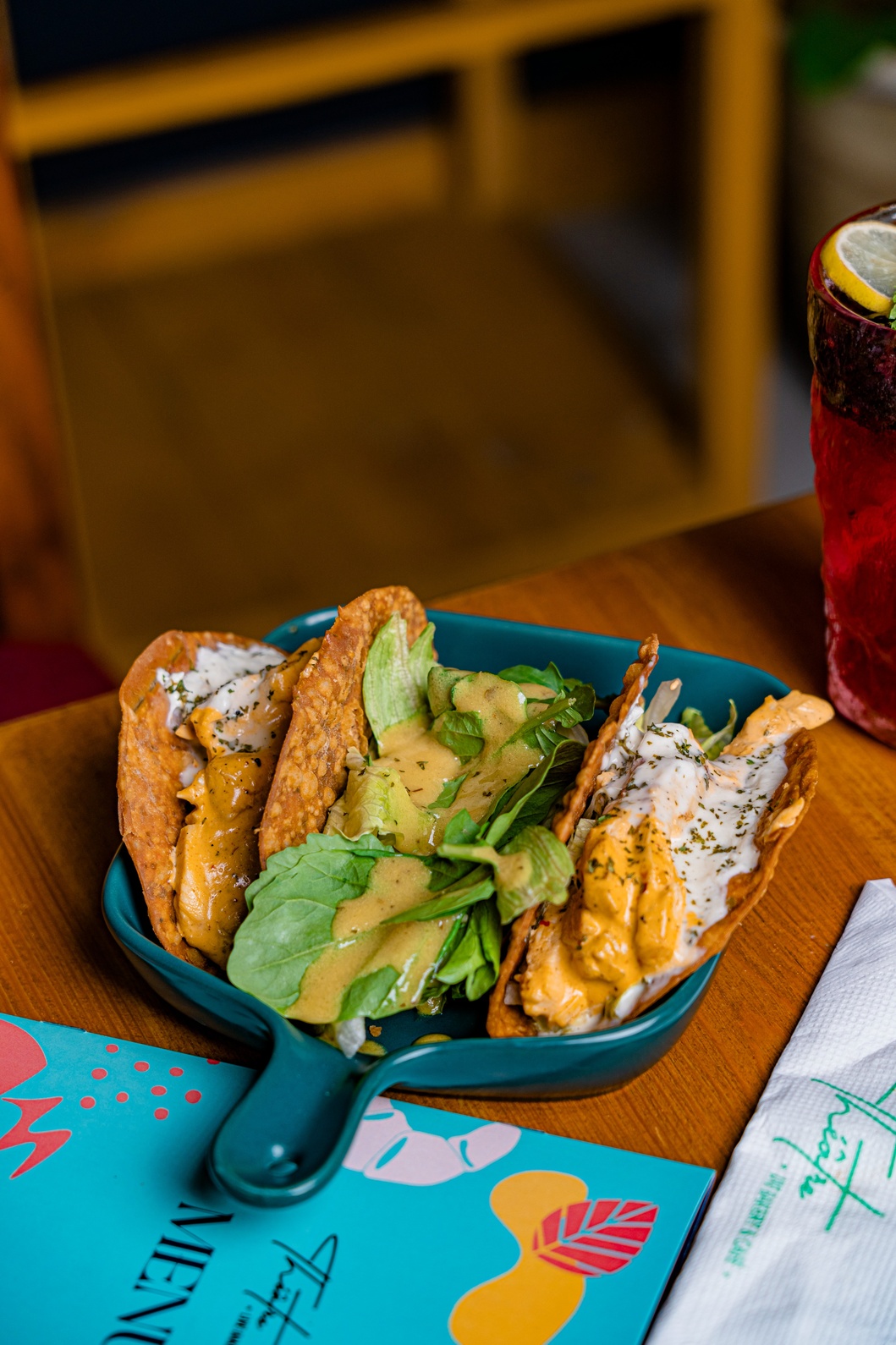 Photo for Crunchy, bold tacos meet a chilled blueberry mojito with fre