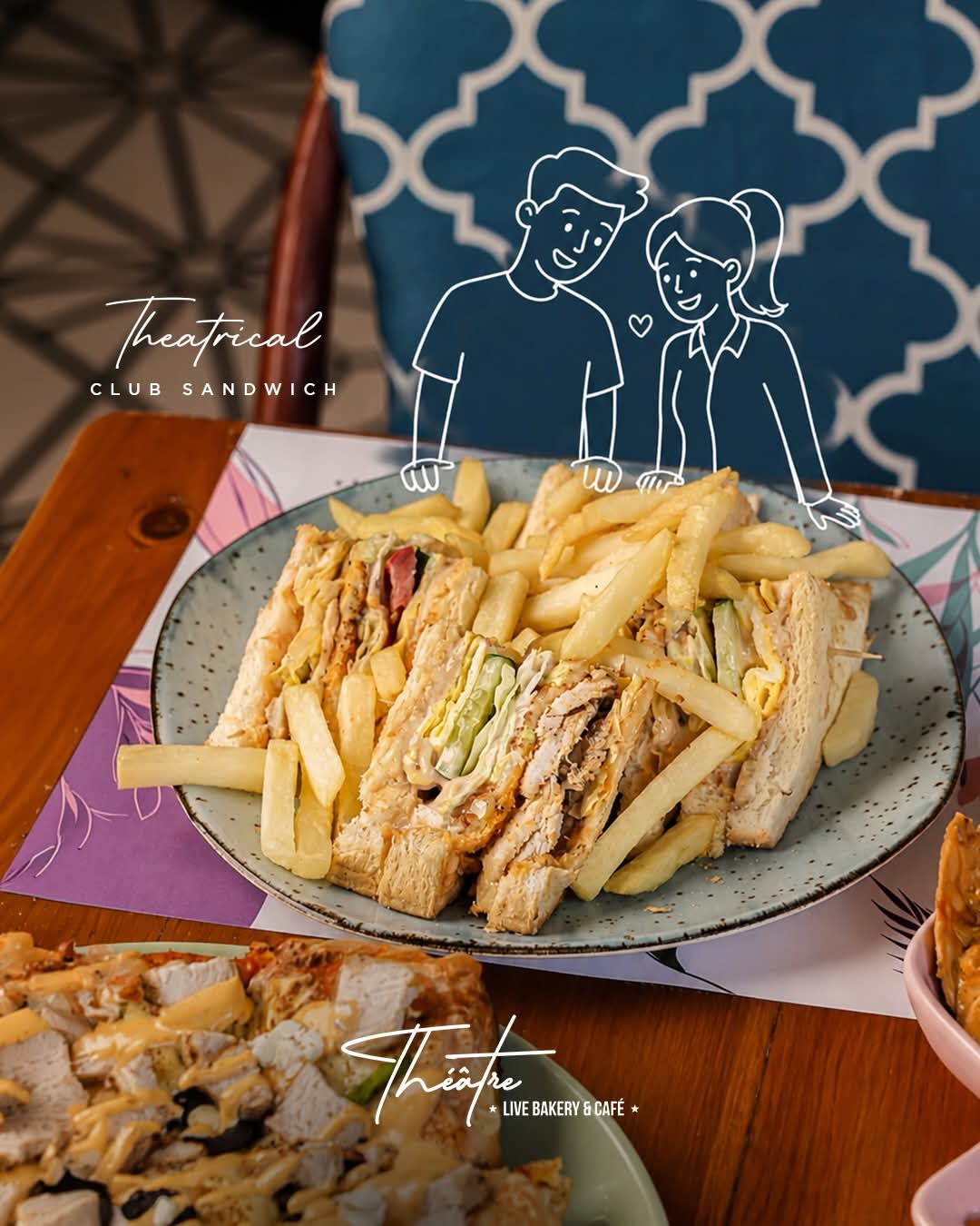 Photo for Triple-stacked layers of roasted chicken, crispy bacon, fres